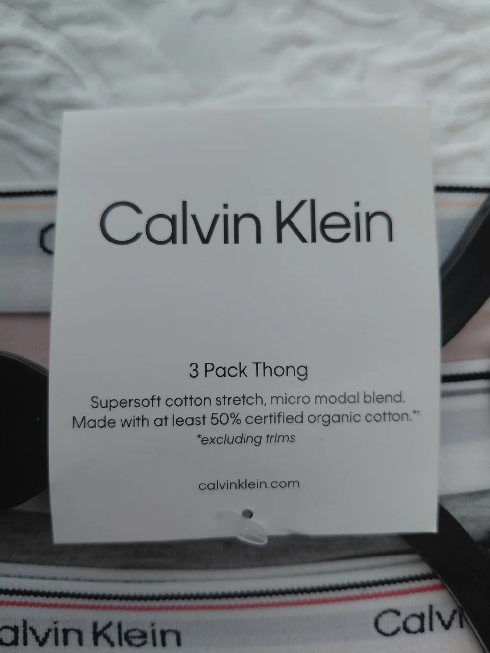 Calvin Klein Rose Pink, Gray And Light Pink Cotton Thong 3- Set Sz M